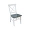 International Concepts Round 42 in. Dual Drop Leaf Dining Table with 4 X-back Chairs - 5 Piece Dining Set, 42 in W, Wood K05-42DP-C613-4 - alternate 6